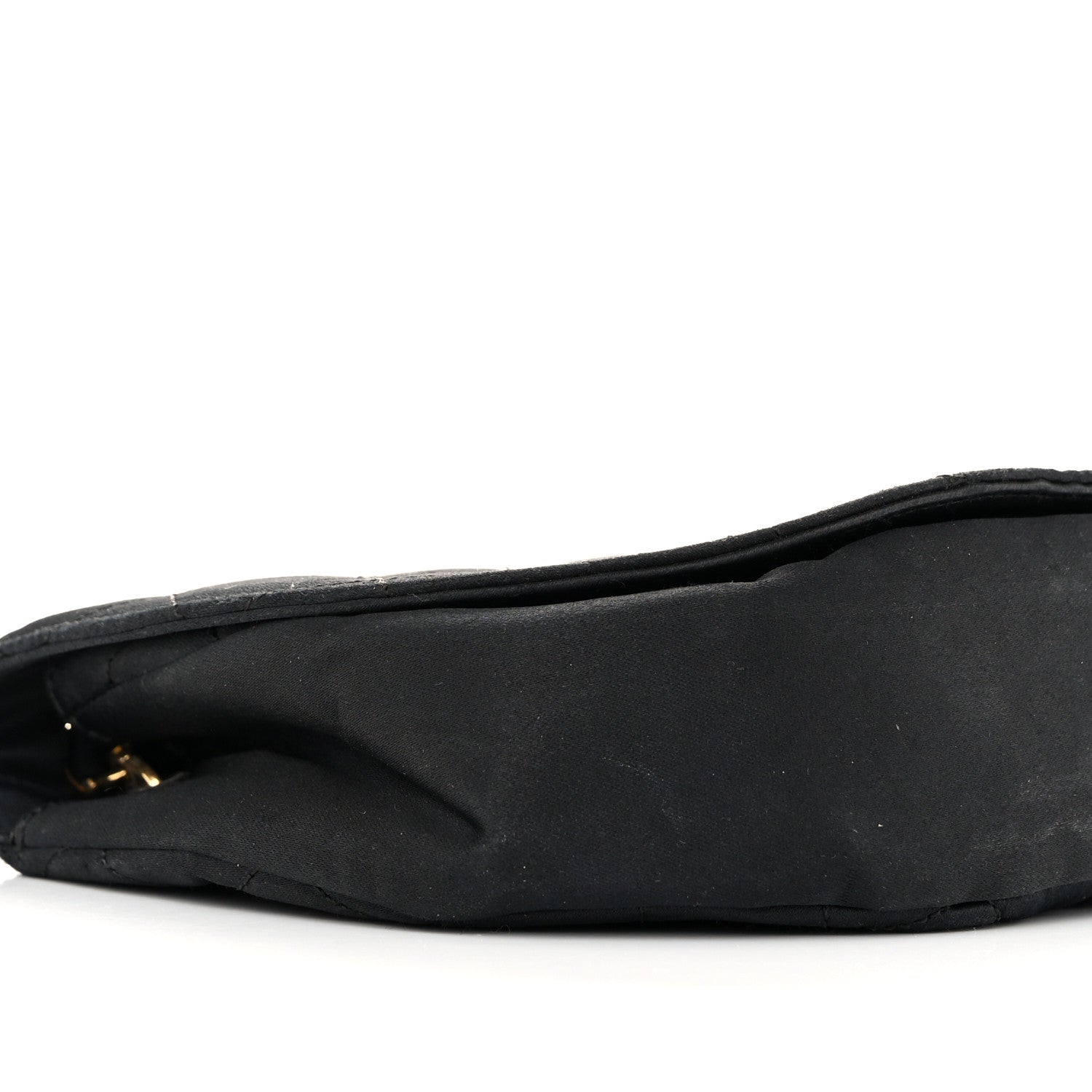 Chanel Satin Quilted Half Moon Flap Black 10 of 16
