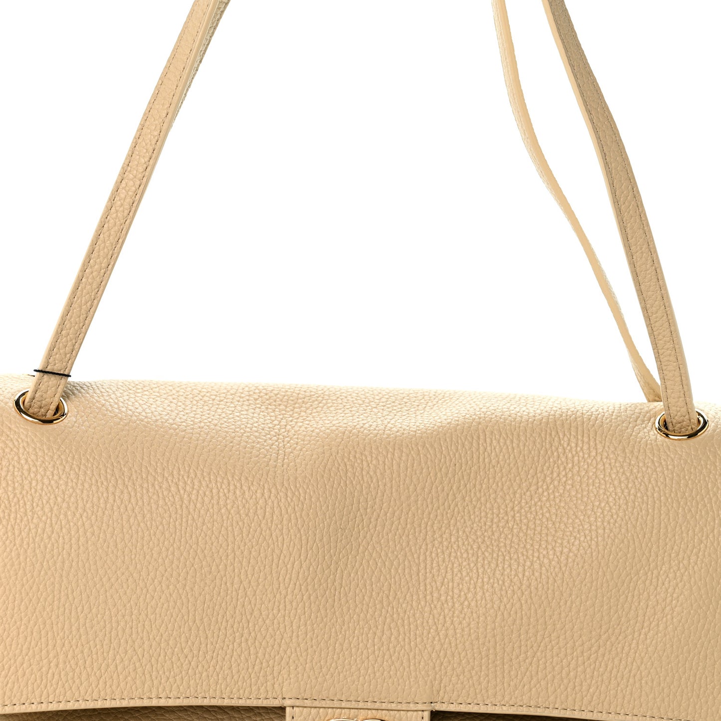 Grained Calfskin Small Souplissimo Maxi Flap Beige