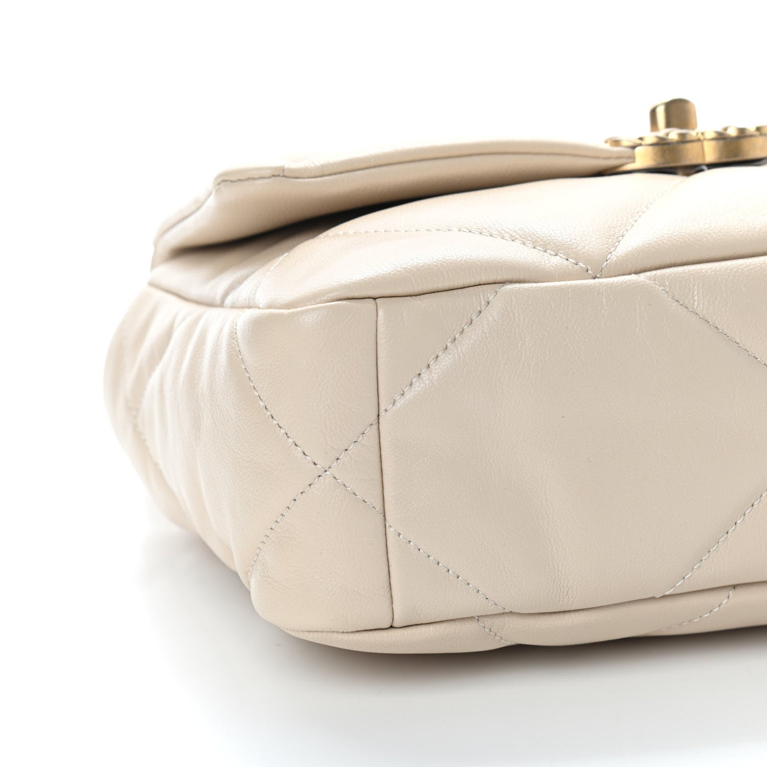 Chanel Goatskin Quilted Medium Chanel 19 Flap Beige 7 of 8