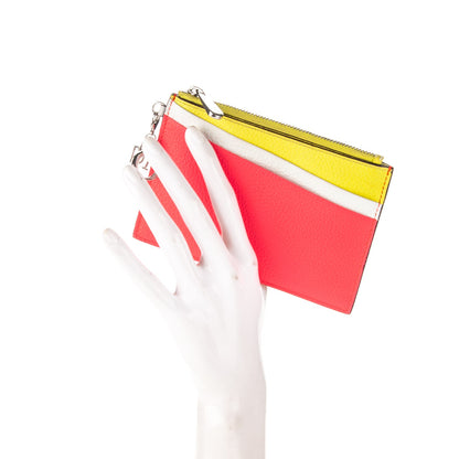 Christian Dior Bullcalf Tri-Color Diorissimo Card Holder Vert Acide 2 of 8