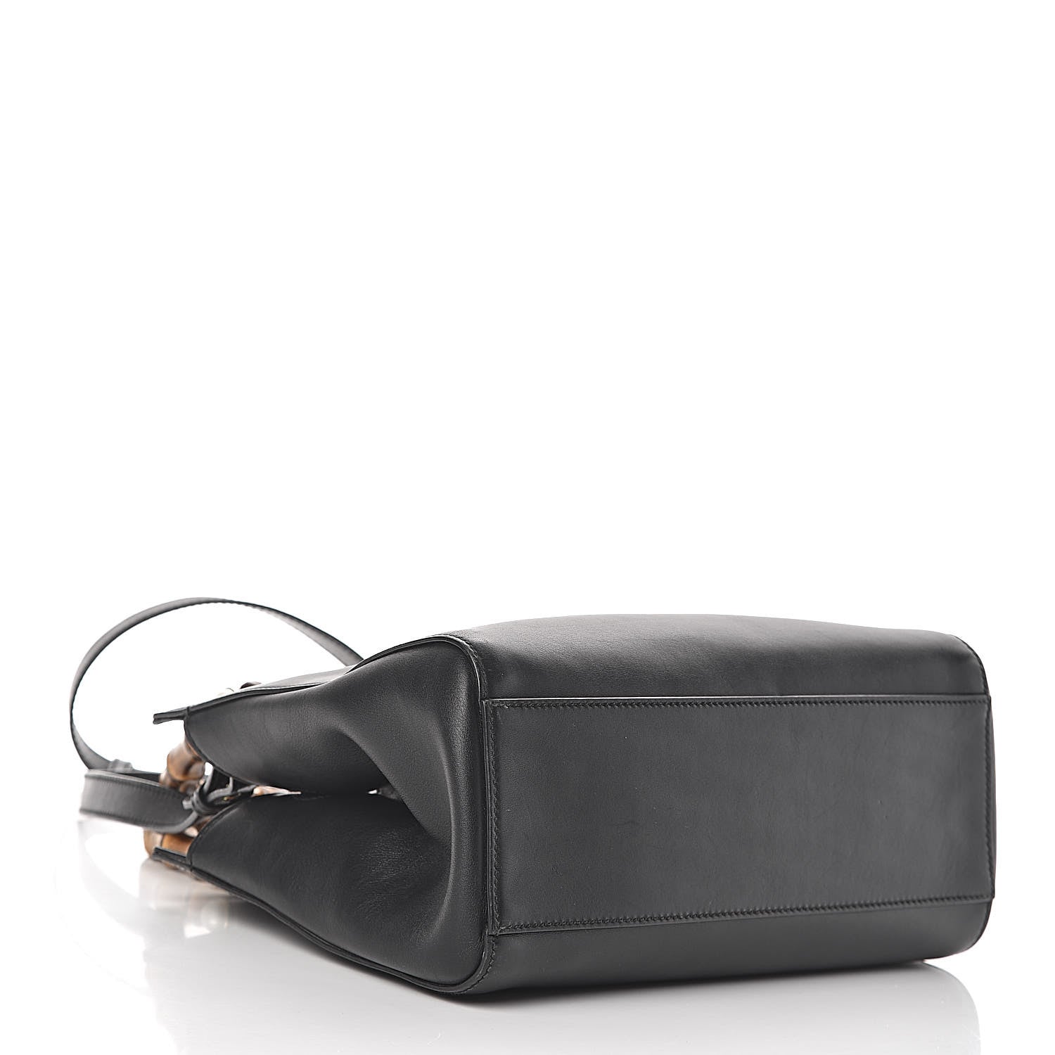 Gucci Nappa Bamboo Small Nymphaea Top Handle Bag Black 4 of 17