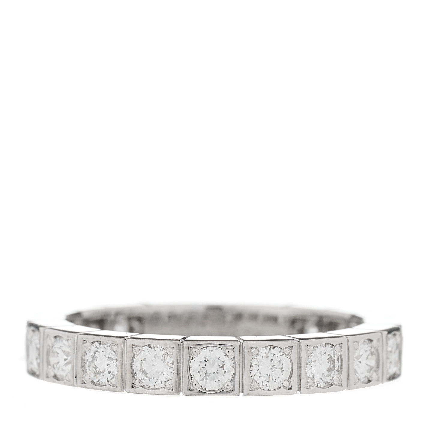 18K White Gold Diamond 3mm Lanieres Ring 51 5.75