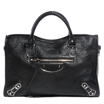 Balenciaga Chevre Silver Metallic Edge Hardware City Black 1 of 14