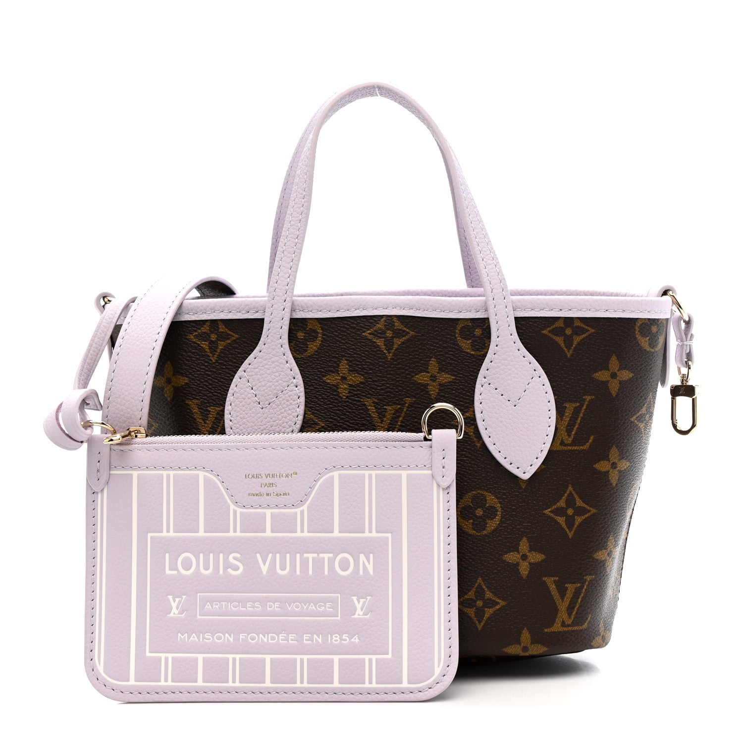 Louis Vuitton Monogram Neverfull Inside Out Bandouliere BB Misty Lilac 3 of 11