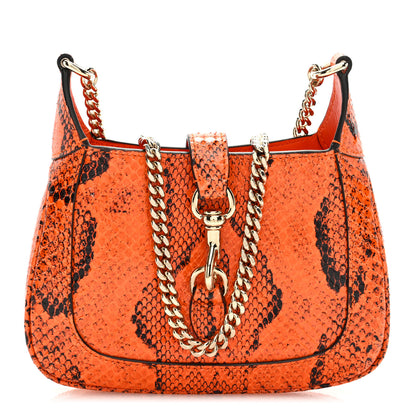 Gucci Snakeskin Mini Jackie Notte Bag Orange 1 of 7