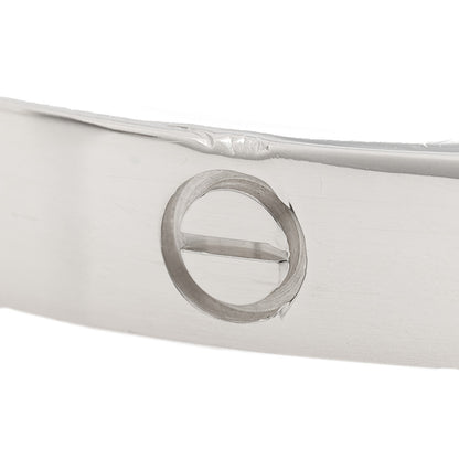 Cartier 18K White Gold LOVE Bracelet 18 5 of 8