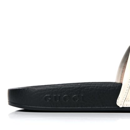 Gucci Satin Web Sylvie Bow Slide Sandals 37 White 5 of 9