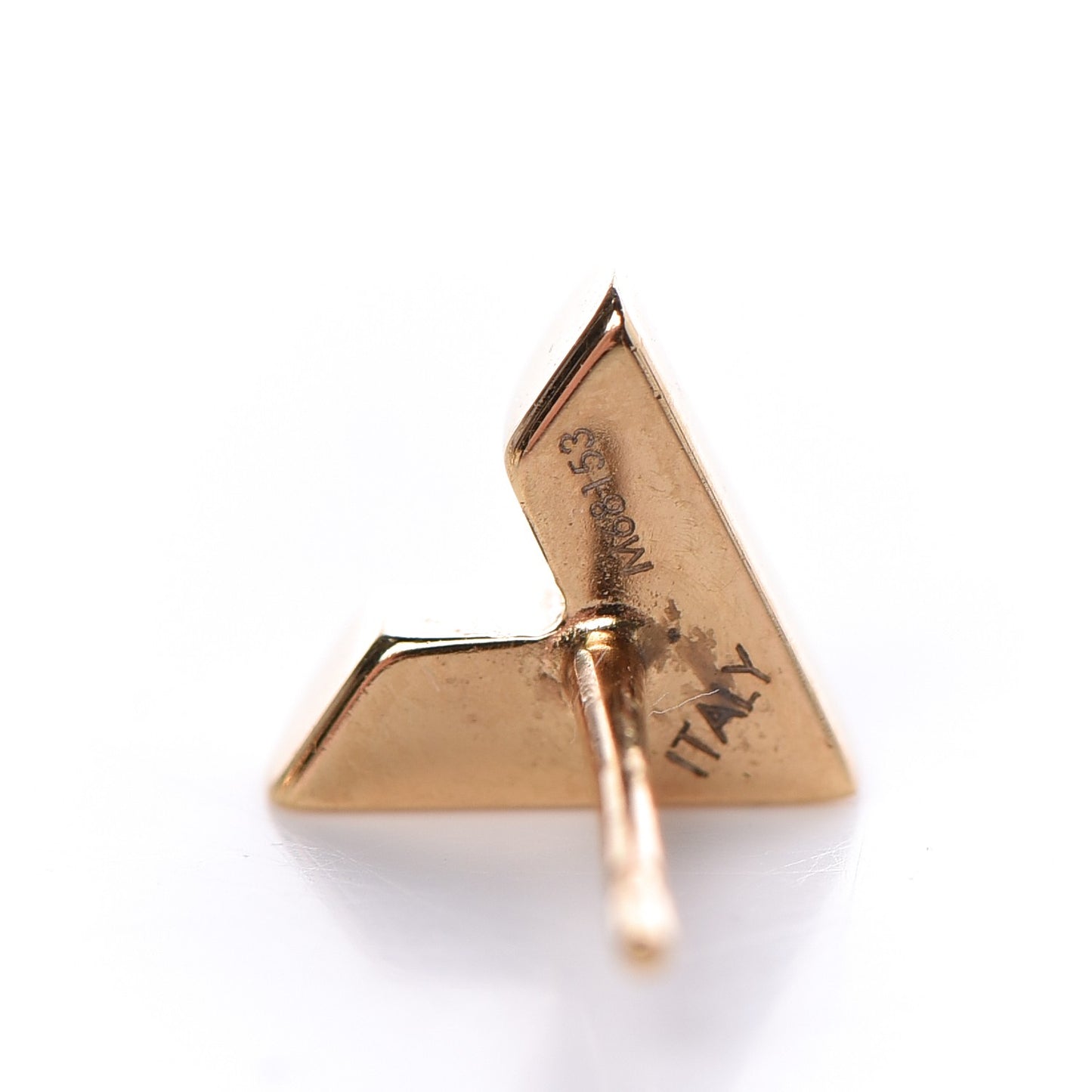 Brass Essential V Stud Earrings Gold