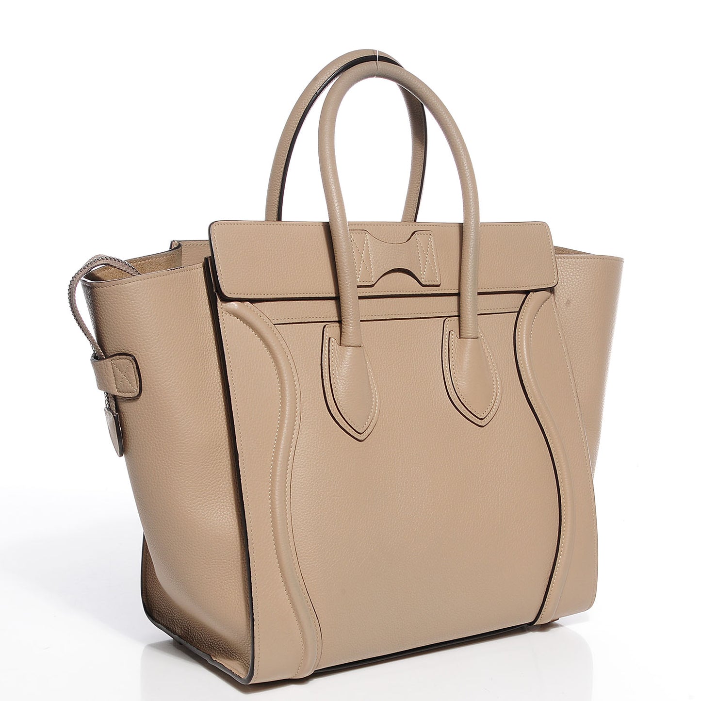 Drummed Calfskin Mini Luggage Dune