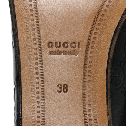 Gucci Betis Glamour Calfskin Guccissima Womens Jordaan Loafers 38 Black 8 of 11