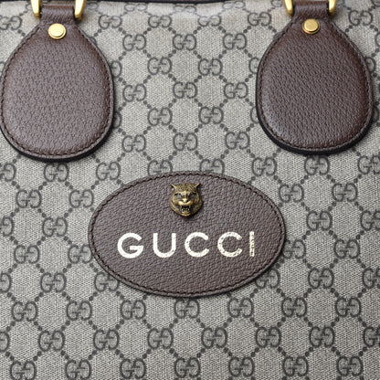 Gucci Soft GG Supreme Monogram Web Neo Vintage Duffle Bag Beige New Acero Crop 9 of 9