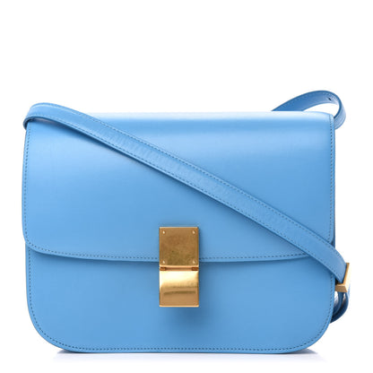 Celine Box Calfskin Medium Classic Box Flap Bag Blue 1 of 12
