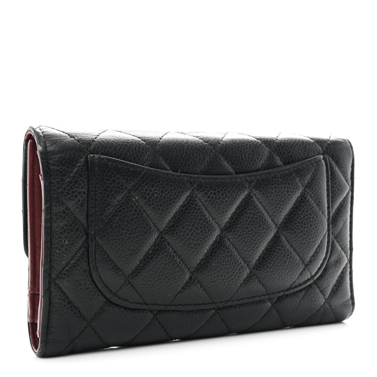 Chanel Caviar Quilted Long Flap Wallet Black 3 of 9