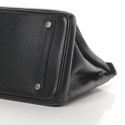 Hermes Taurillon Clemence Birkin 30 Black 10 of 15