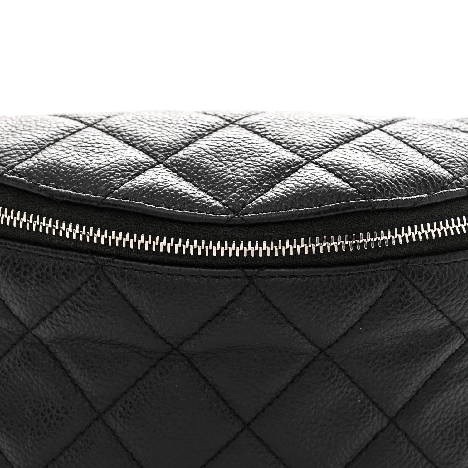 Chanel Grained Calfskin Quilted Waist Belt Bag Black 8 of 11