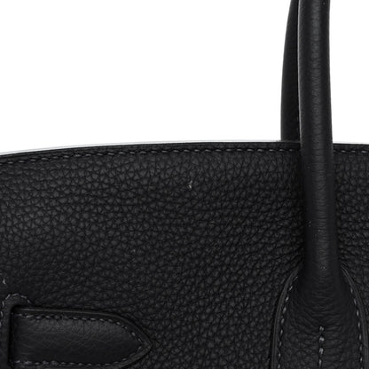 Hermes Togo Bi-Color Horseshoe Birkin 35 Black Etoupe 11 of 13