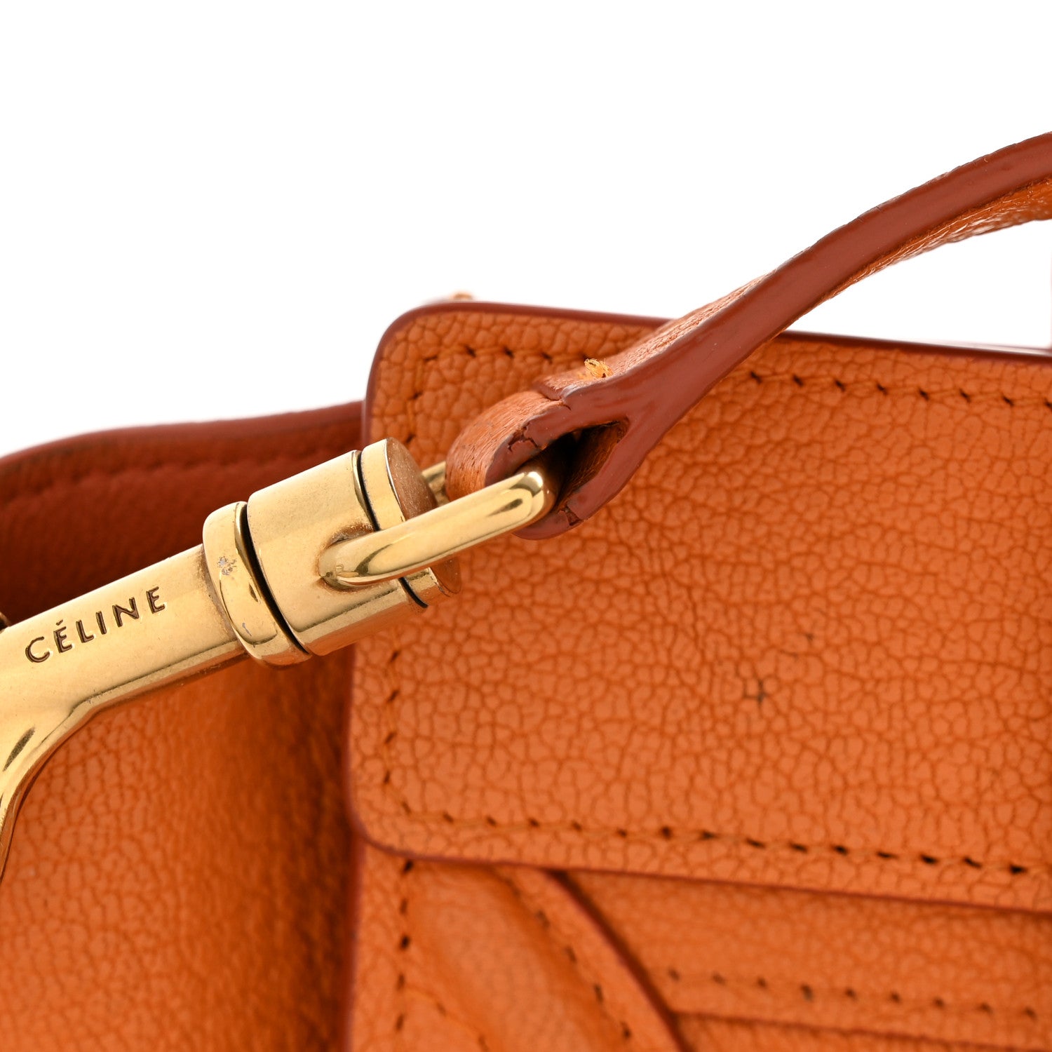 Celine Goatskin Nano Luggage Orange 12 of 13