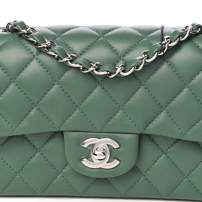 Chanel Lambskin Quilted Mini Rectangular Flap Green 10 of 11