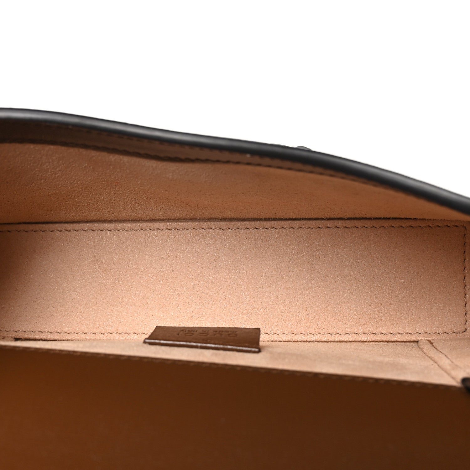 Gucci GG Supreme Monogram Textured Dollar Calfskin Mini Horsebit 1955 Shoulder Bag Beige Brown Sugar 5 of 10