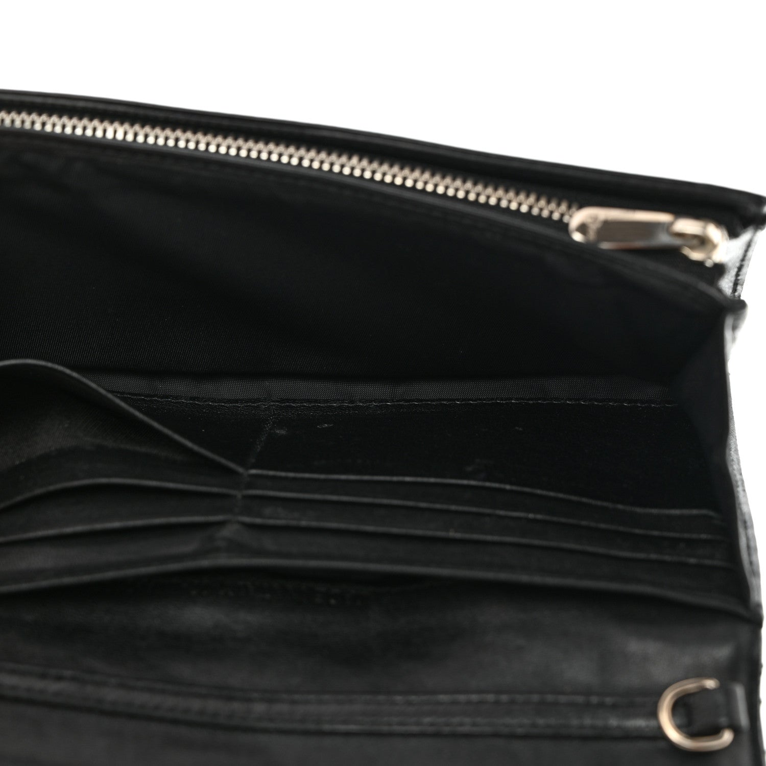 Christian Dior Patent Cannage Miss Dior Chain Wallet Black 5 of 8
