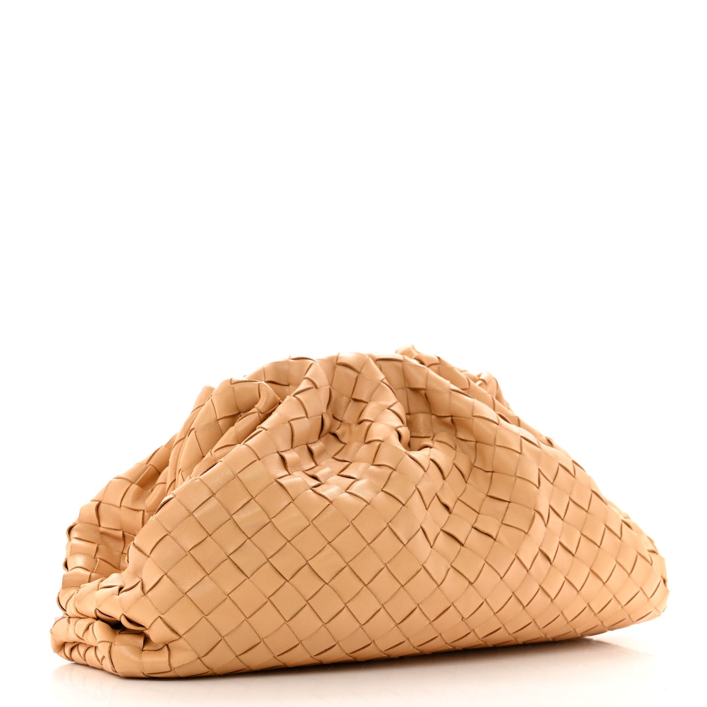Nappa Maxi Intrecciato The Pouch Oversized Clutch Almond