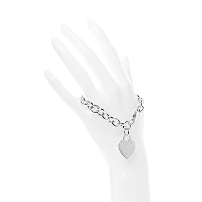 Tiffany Sterling Silver Heart Tag Charm Bracelet 2 of 6