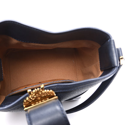 MCM Calfskin Mini Claudia Crossbody Bag True Navy 4 of 9