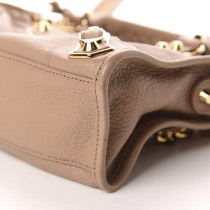 Balenciaga Chevre Gold Metallic Edge Hardware Mini City Rose Des Sables 6 of 9