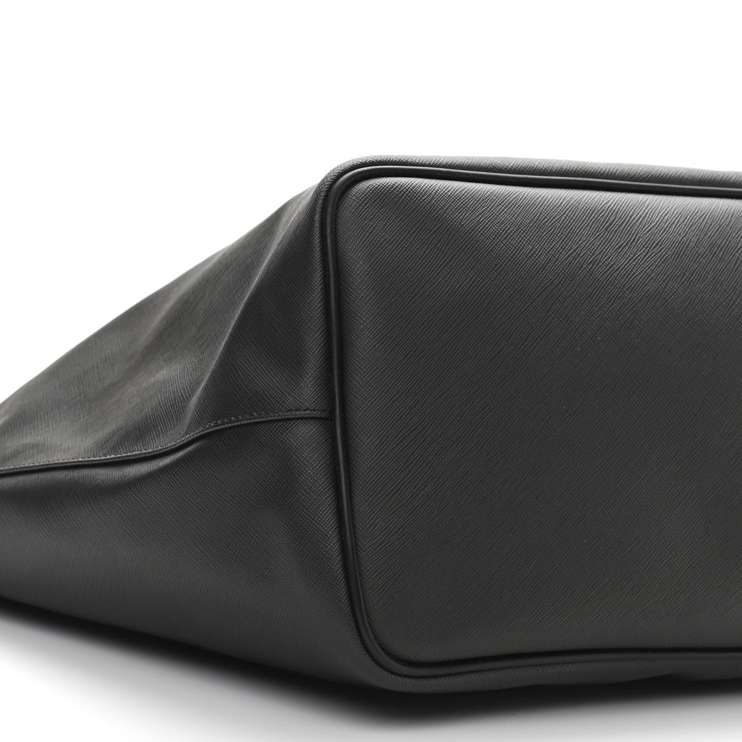 Textured Coated Canvas Bambi Print Large Antigona Tote Black