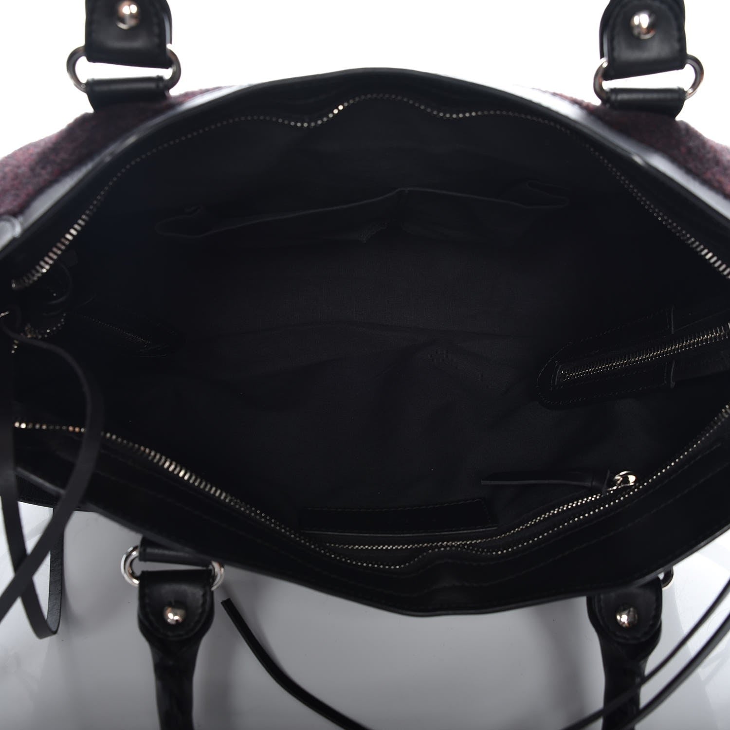Balenciaga Calfskin Wool Classic Silver Hardware City Bordeaux 6 of 8