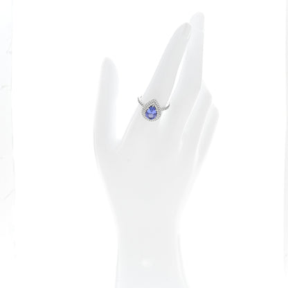 Tiffany Platinum Diamond Tanzanite Soleste Pear Cut Ring 56 7.75 2 of 6