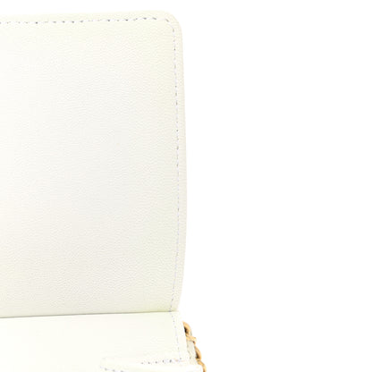 Chanel Lambskin Quilted Large Pearl Chain Flap Bag White 12 of 13
