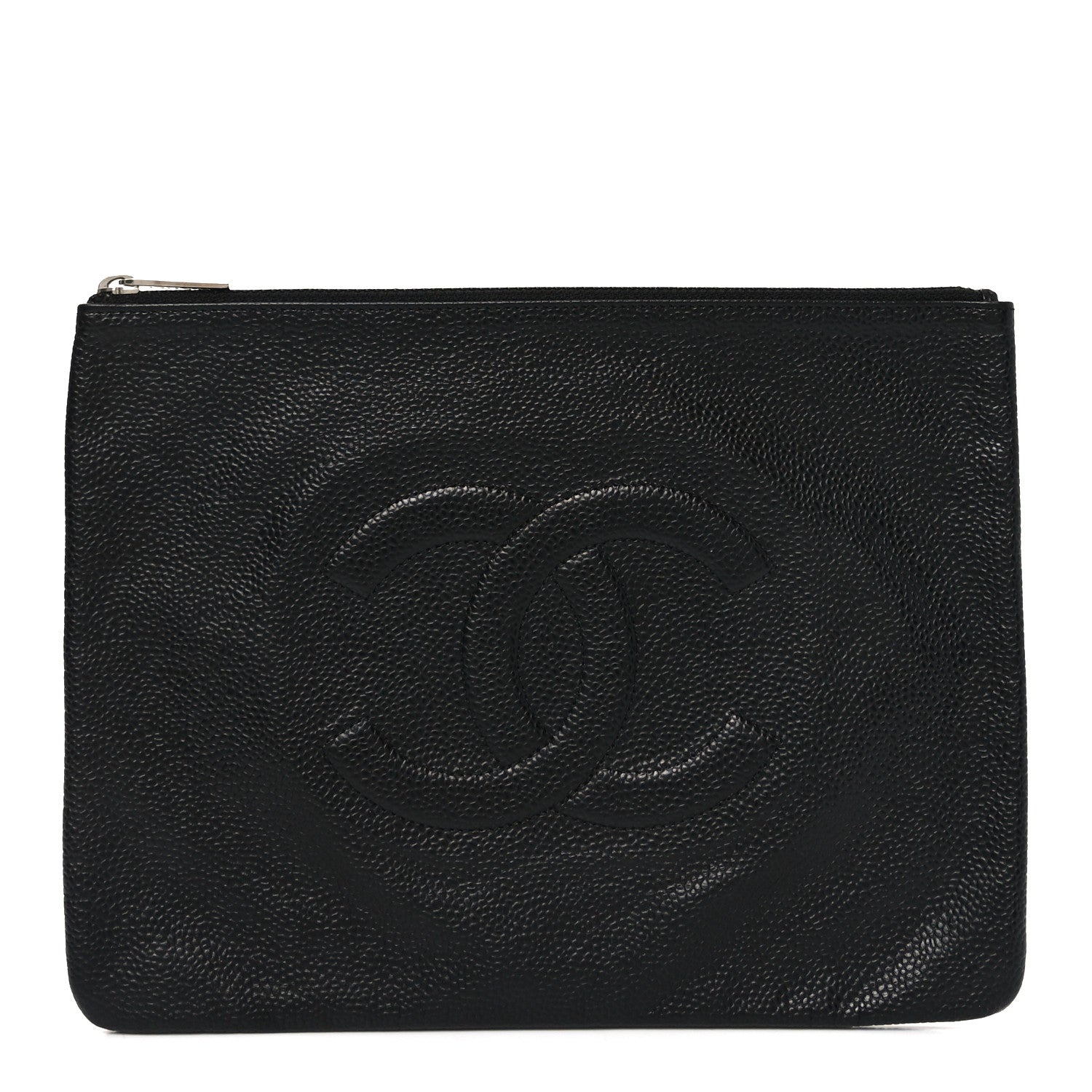 Chanel Caviar Timeless CC Cosmetic Pouch Clutch Black 1 of 8