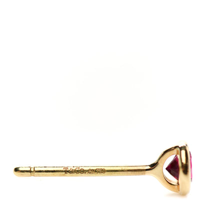 Tiffany 18K Yellow Gold Ruby .22ctw Elsa Peretti Color By The Yard Earrings 5 of 8