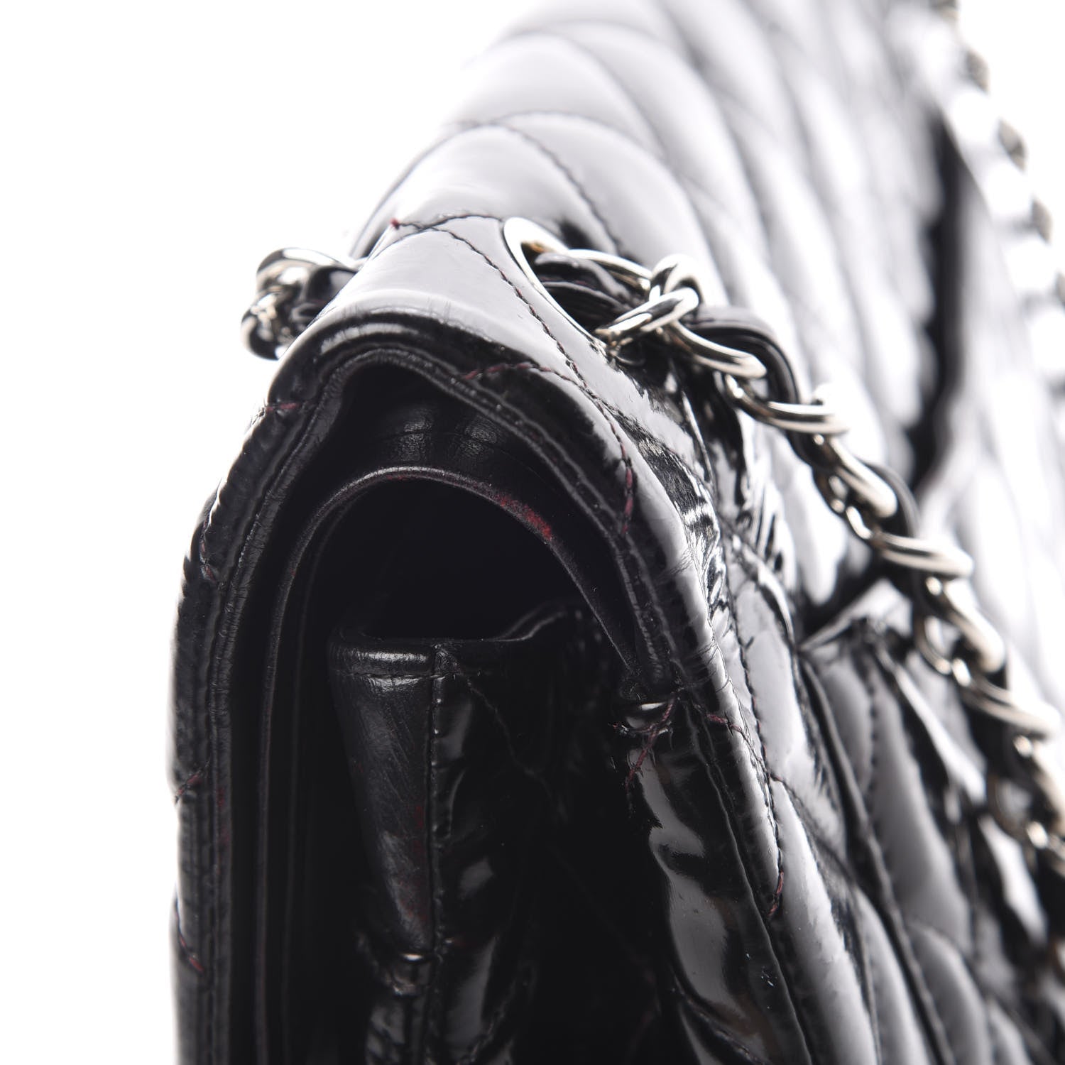 Chanel Patent Quilted Jumbo Double Flap Black 16 of 17