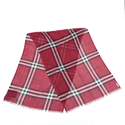 Burberry Wool Silk Gauze Giant Check Scarf Fuchsia Pink 2 of 4