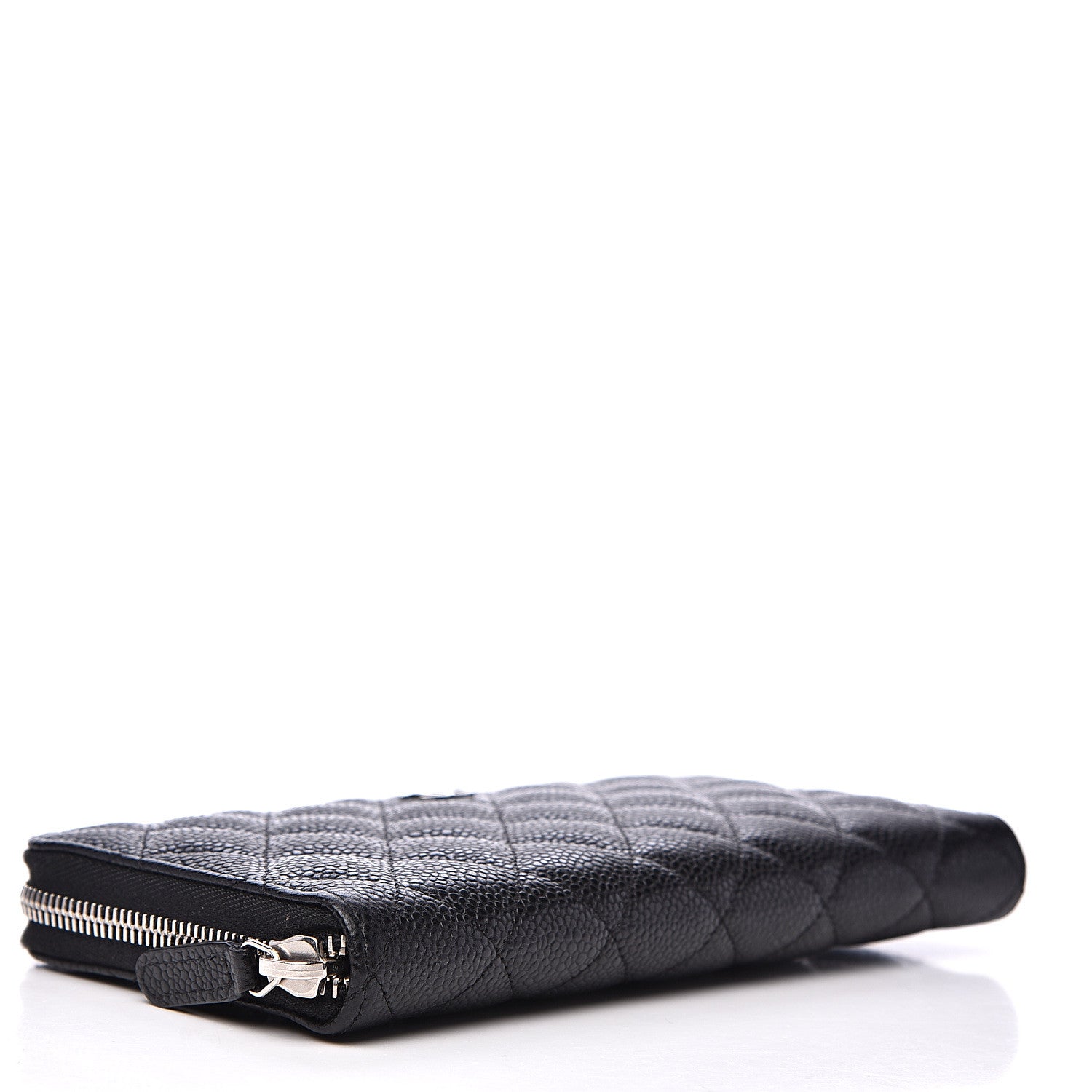 Chanel Caviar Quilted Large Gusset Zip Around Wallet Black 3 of 11