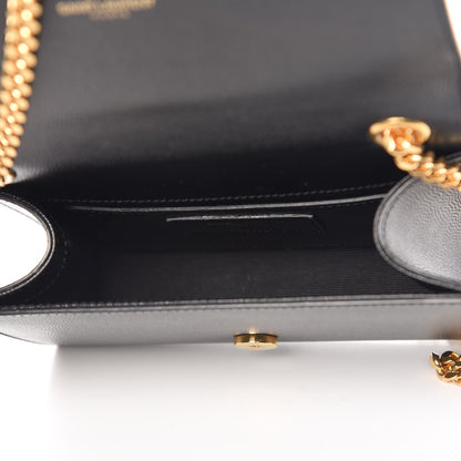 Saint Laurent Grain De Poudre Small Monogram Kate Satchel Black 5 of 9
