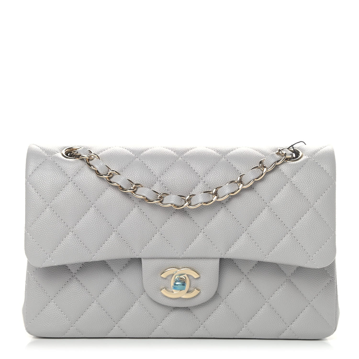 Chanel Caviar Quilted Small Double Flap Grey 1 of 5