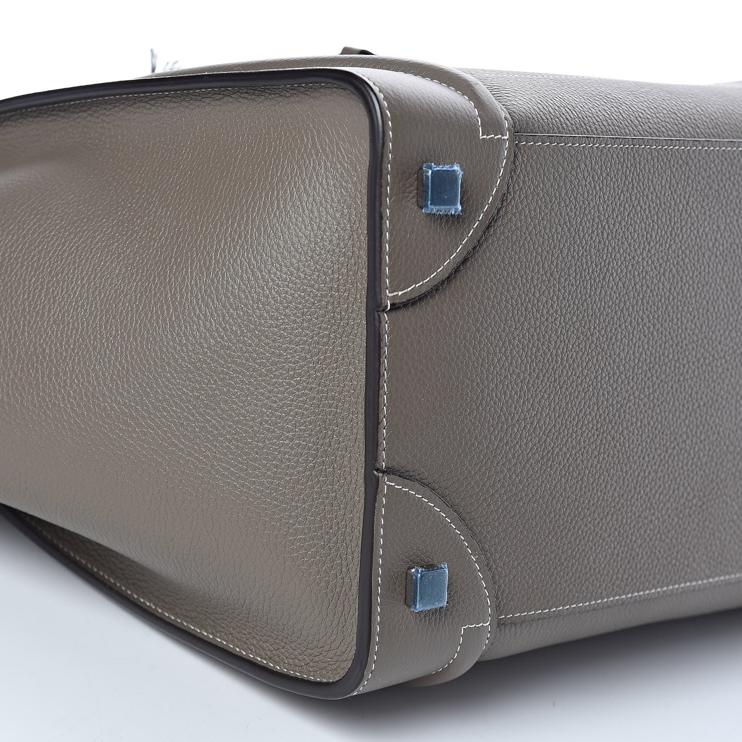 Celine Drummed Calfskin Mini Luggage Souris 9 of 11