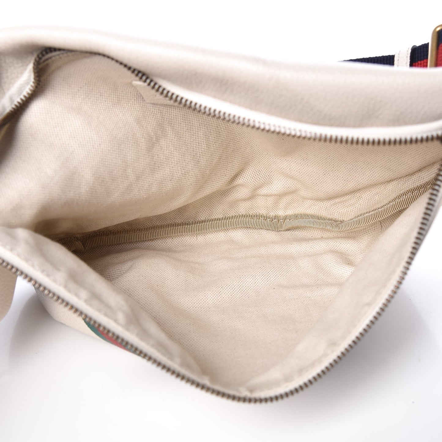 Grained Calfskin Logo Belt Bag White
