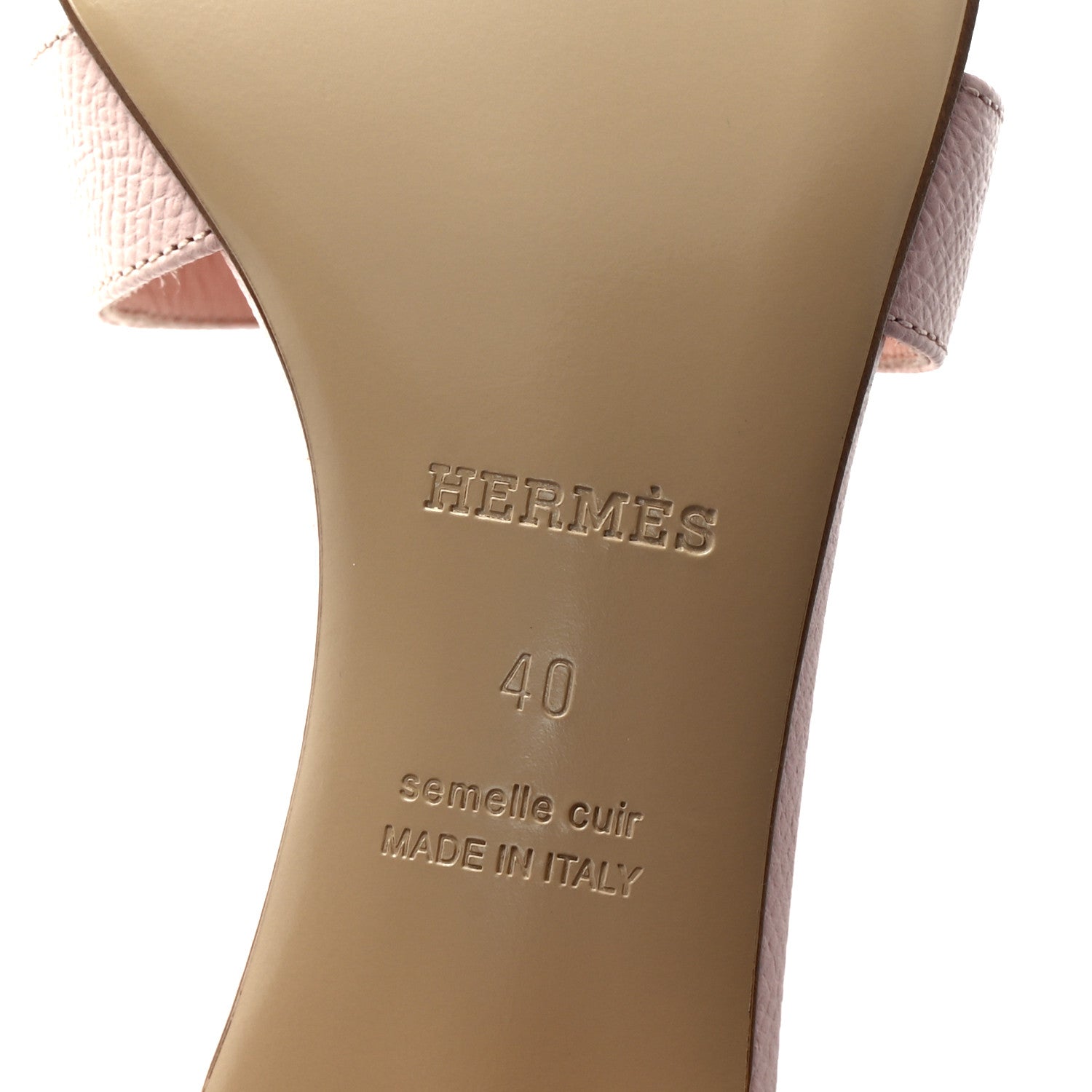 Hermes Epsom Oasis Sandals 40 Rose Pale 7 of 10