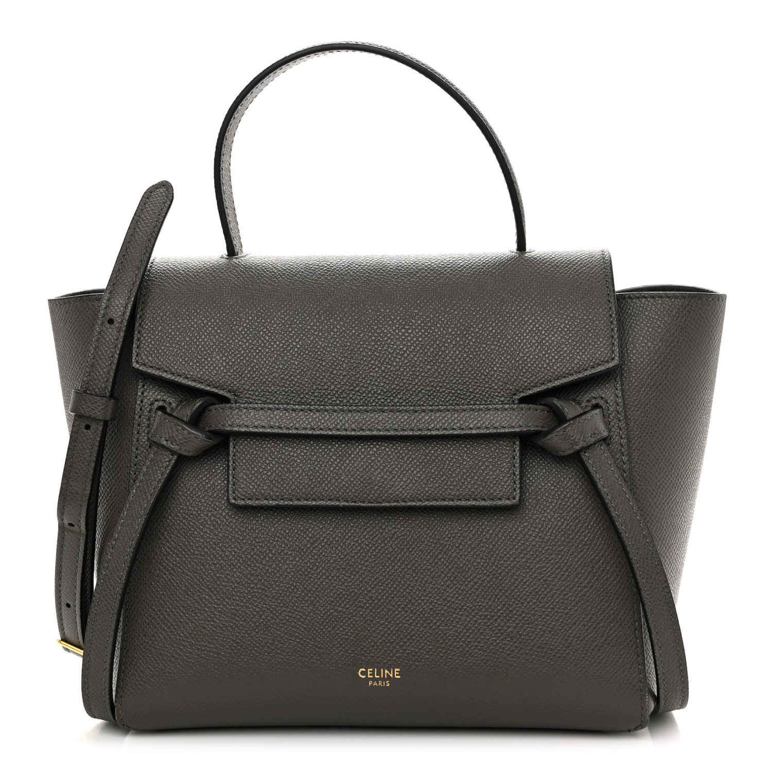 Celine Grained Calfskin Nano Belt Bag Grey 1 of 10