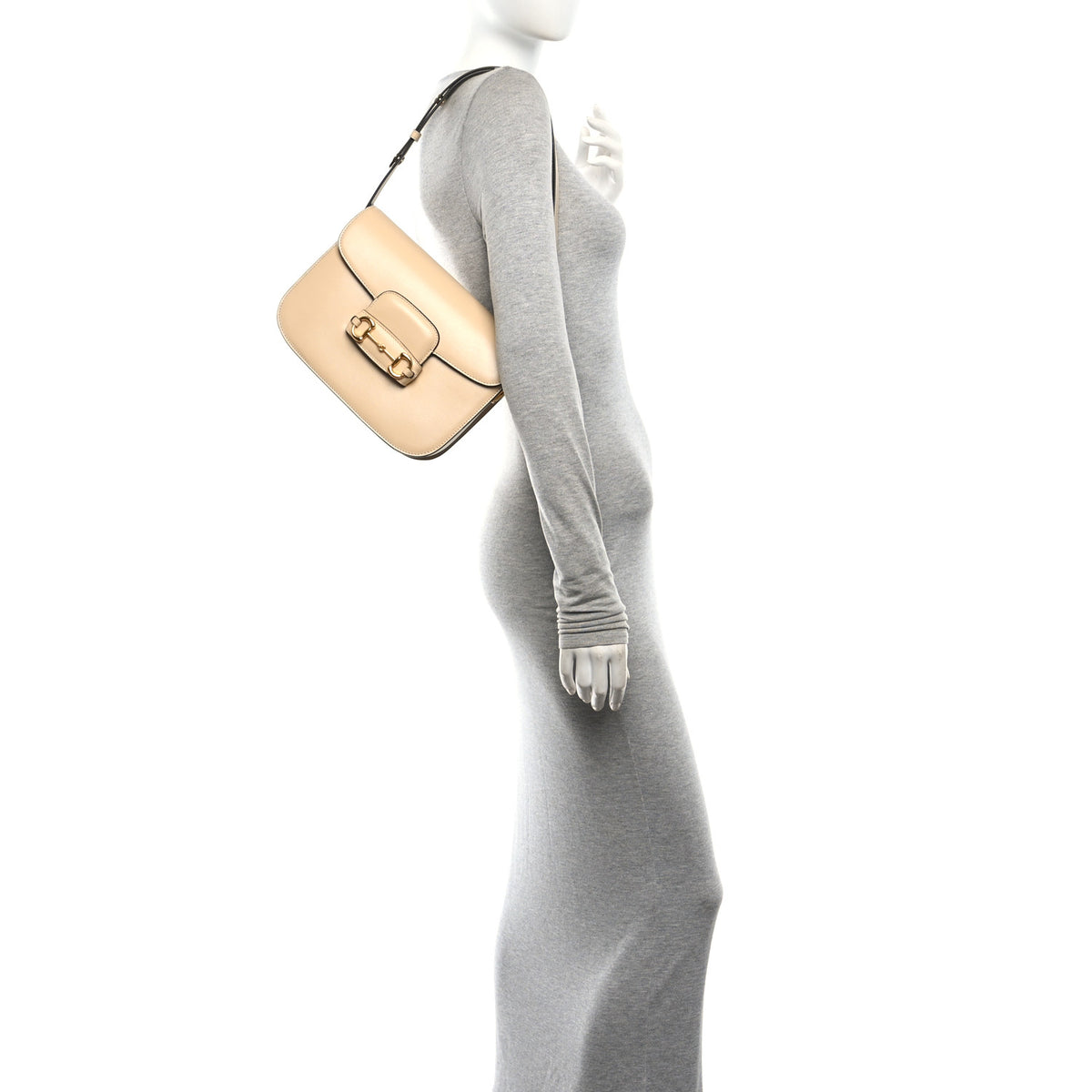 Azalea Calfskin Horsebit 1955 Shoulder Bag Bubble Tea