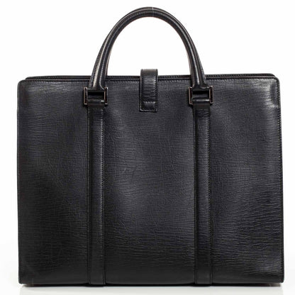 Gucci Leather Briefcase Laptop Work Bag Black 3 of 10