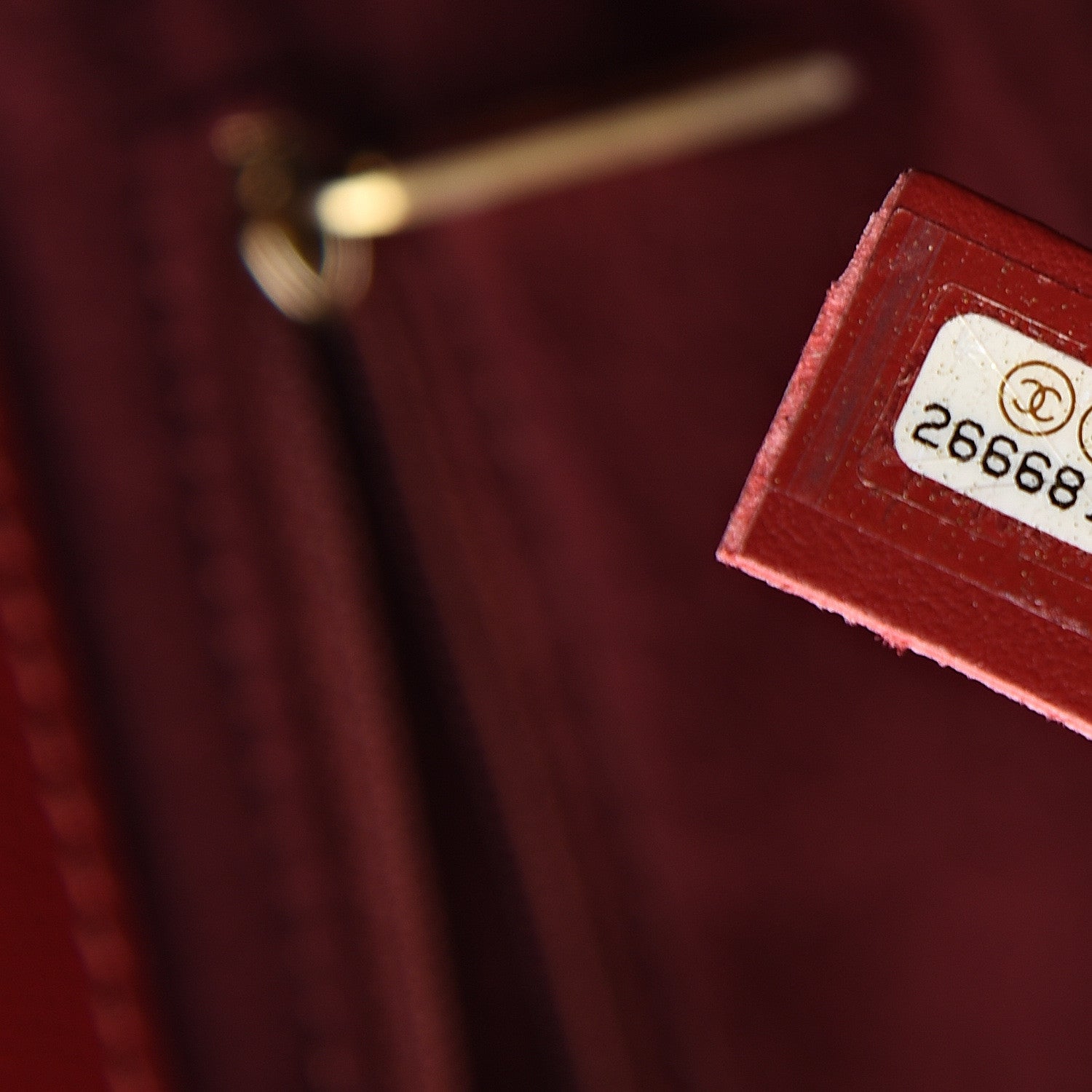 Chanel Caviar Small Studded Deauville Tote Red 6 of 9
