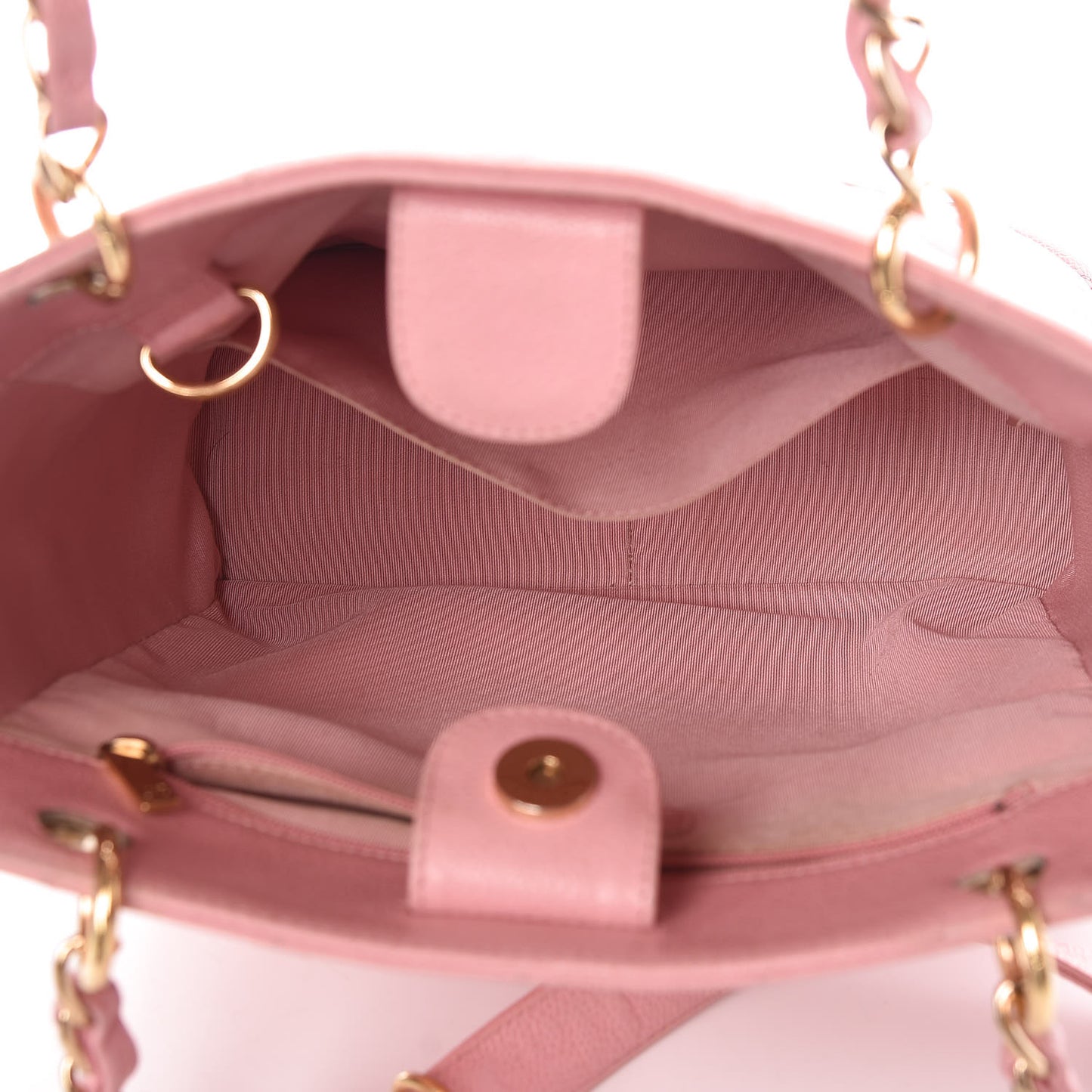 Caviar Quilted Petit Shopping Tote PST Pink
