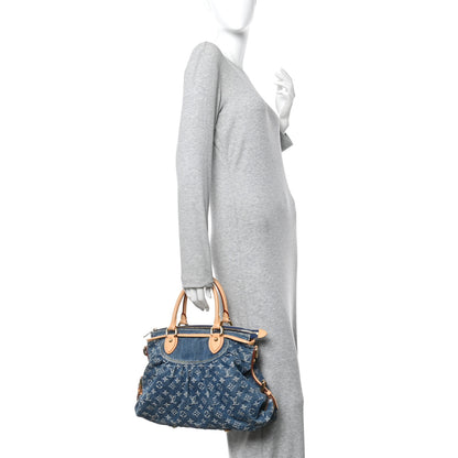Louis Vuitton Denim Neo Cabby MM Blue 2 of 9