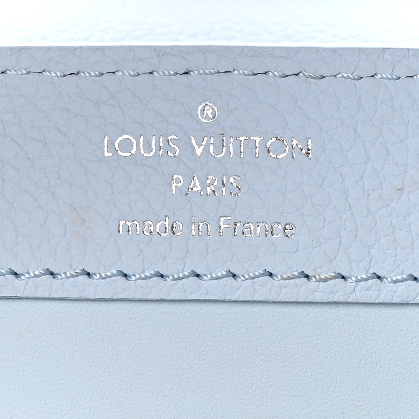 Taurillon Capucines East West Mini Scarabeo Iridescent Washed Blue