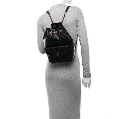 Saint Laurent Lambskin Matelasse Monogram Joe Backpack Black 2 of 11